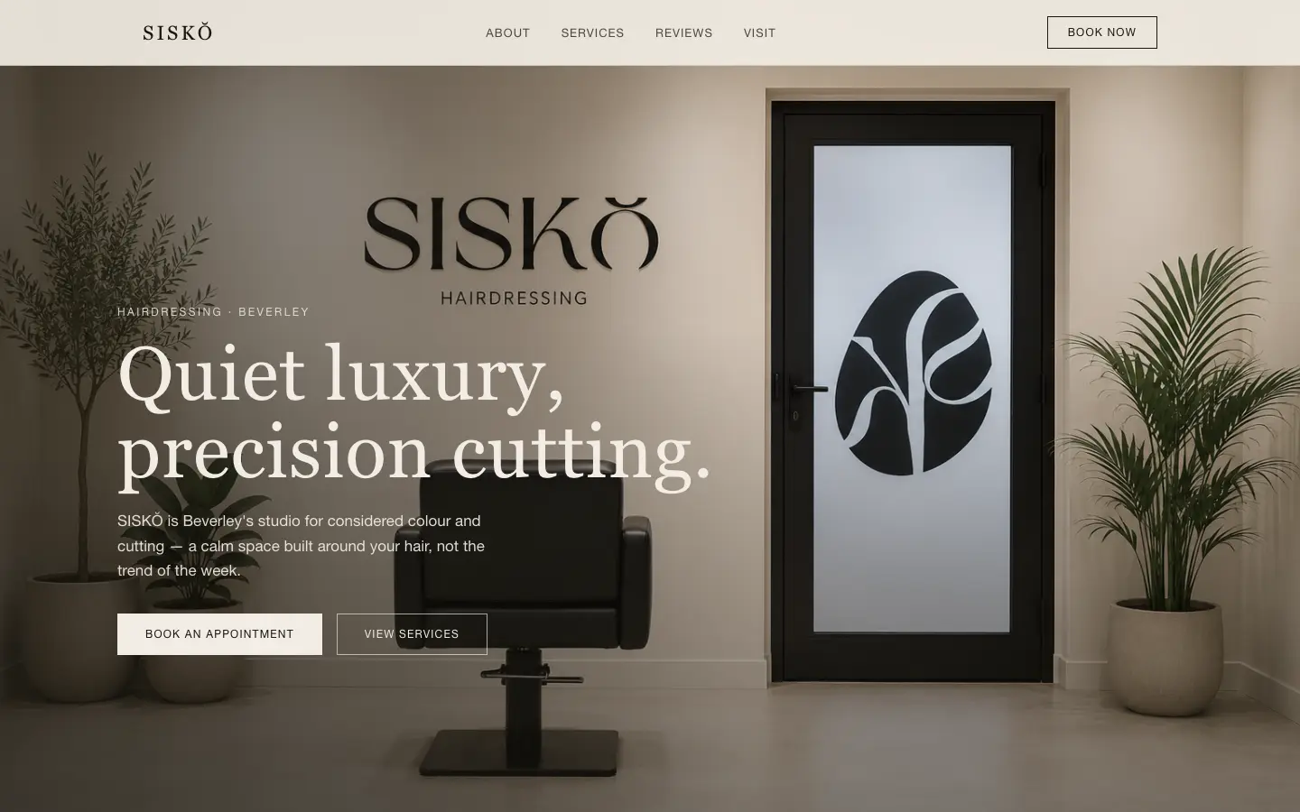 Example of a final designer-finished BrightSite website